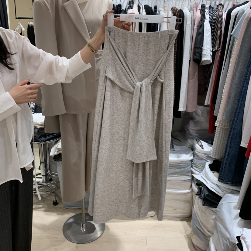 LOVE SOME韓國東大門代購女士新款人氣半身裙中短裙系帶LOVE SOME半身裙/中短裙圖色4