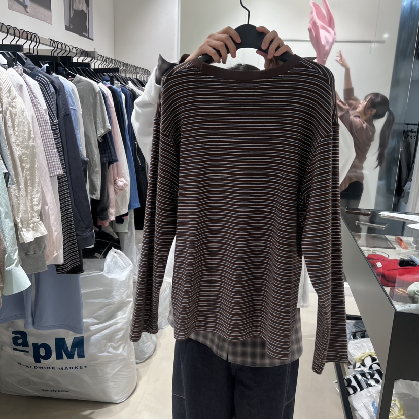 BROT韓國東大門直郵女裝新款人氣時尚推薦職業休閑長袖T恤BROT長袖T恤