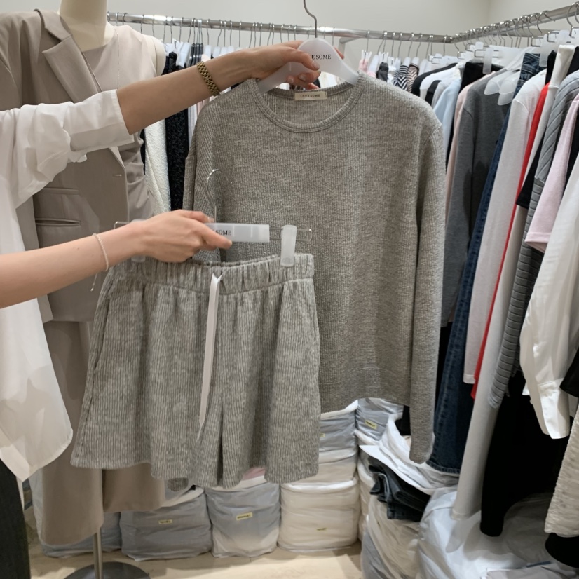 LOVE SOME韓國代購女裝新款熱賣推薦職業時尚休閑短褲花朵LOVE SOME短褲