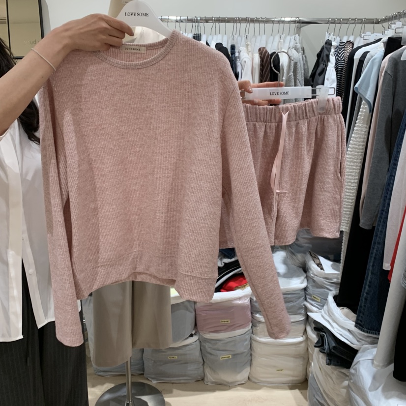 LOVE SOME韓國代購女裝新款熱賣推薦職業時尚休閑短褲花朵LOVE SOME短褲