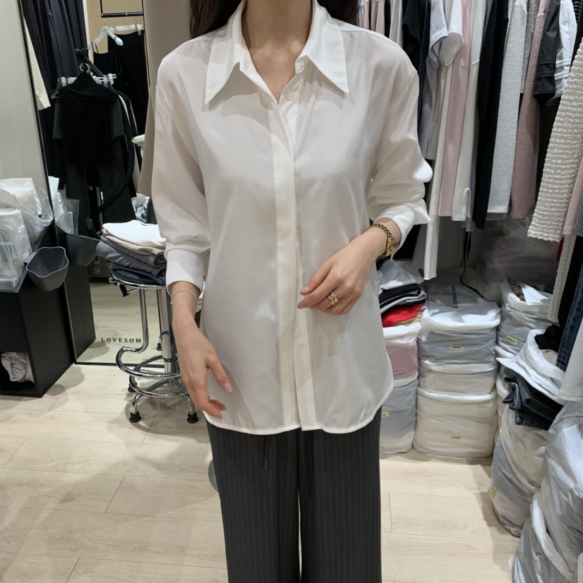 LOVE SOME韓國東大門直郵女裝新品熱賣襯衫蕾絲衫含腰繩絲質LOVE SOME襯衫/蕾絲衫圖色2