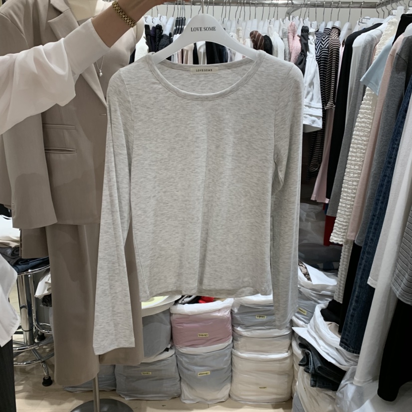 LOVE SOME韓國東大門直郵女士新款推薦職業時尚熱賣長袖T恤LOVE SOME長袖T恤圖色3