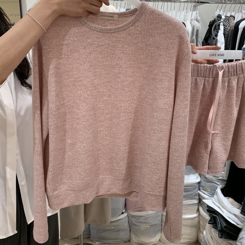 LOVE SOME韓國直郵女士新款人氣時尚職業26春夏針織衫花朵LOVE SOME針織衫圖色3