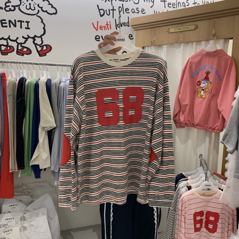 VENTI韓國東大門代購女裝新款人氣休閑推薦熱賣時尚長袖T恤VENTI長袖T恤圖色1