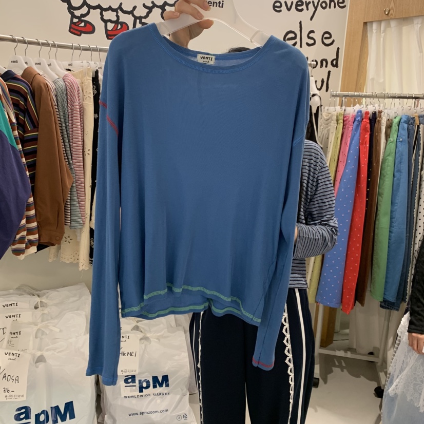 VENTI韓國直郵女士新款休閑26春夏熱賣人氣職業推薦長袖T恤VENTI長袖T恤圖色6