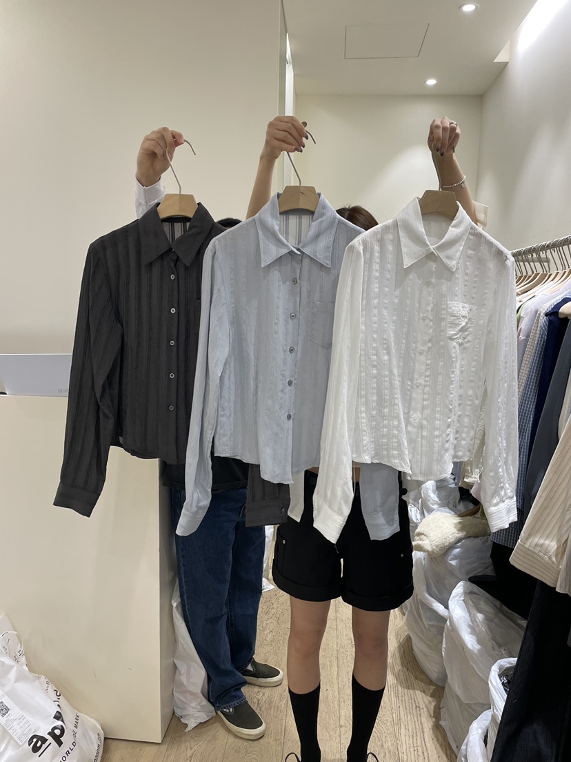 FLOWER-L韓國直郵實拍女裝新款職業人氣時尚推薦襯衫蕾絲衫FLOWER-L襯衫/蕾絲衫