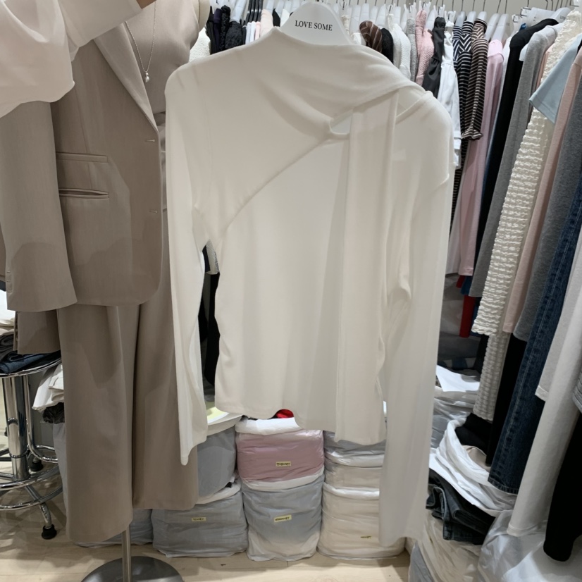 LOVE SOME韓國直郵女裝新品推薦熱賣休閑職業長袖T恤羊毛LOVE SOME長袖T恤圖色1