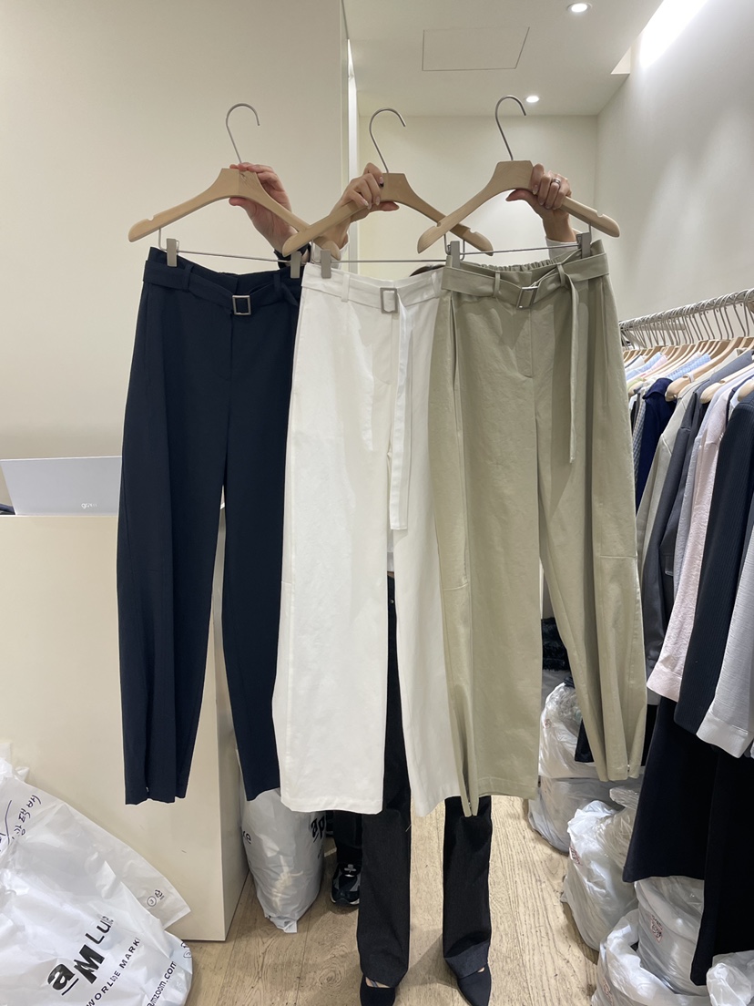 FLOWER-L韓國直郵實拍女裝新款時尚熱賣推薦休閑褲含腰帶FLOWER-L休閑褲