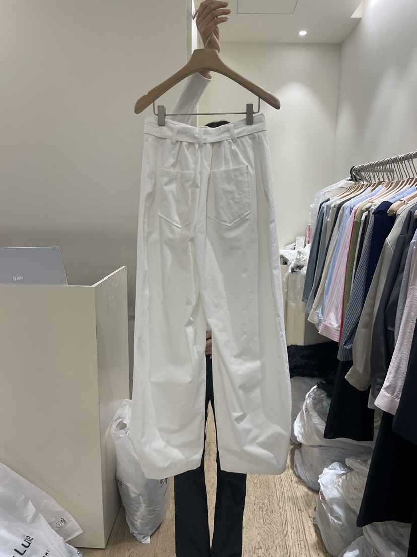 FLOWER-L韓國直郵實拍女裝新款時尚熱賣推薦休閑褲含腰帶FLOWER-L休閑褲