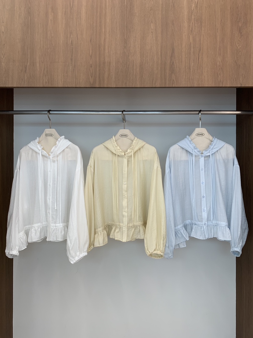 ONE MONE韓國代購女士新品26春夏推薦休閑時尚襯衫蕾絲衫ONE MONE襯衫/蕾絲衫