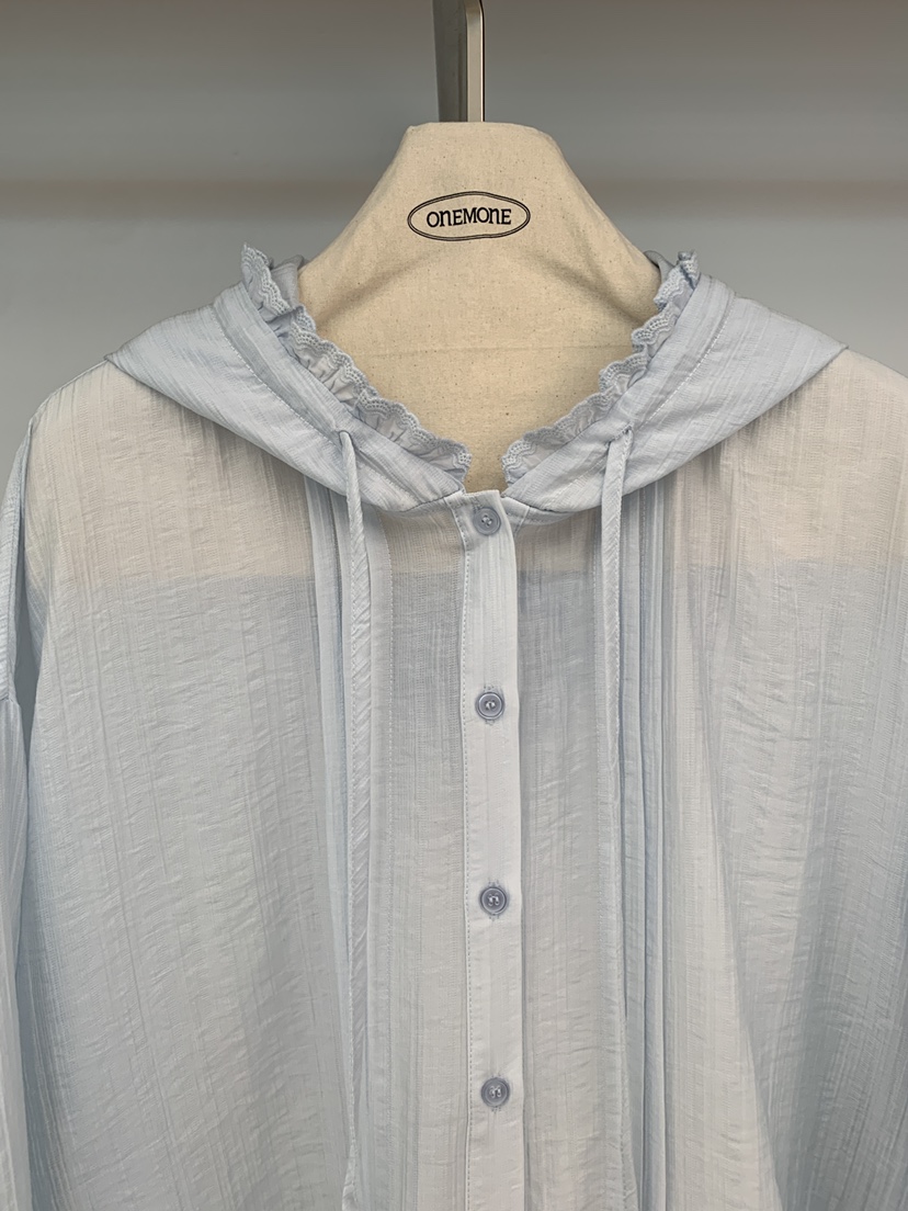 ONE MONE韓國代購女士新品26春夏推薦休閑時尚襯衫蕾絲衫ONE MONE襯衫/蕾絲衫