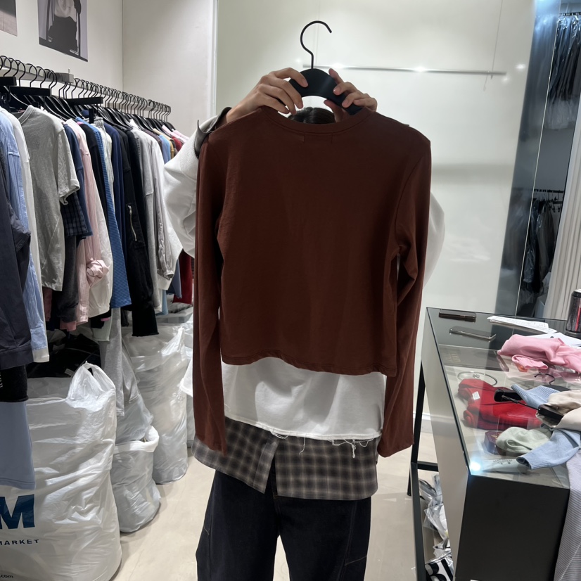 BROT韓國直郵女士新款休閑熱賣人氣時尚26春夏長袖T恤羊毛衫BROT長袖T恤