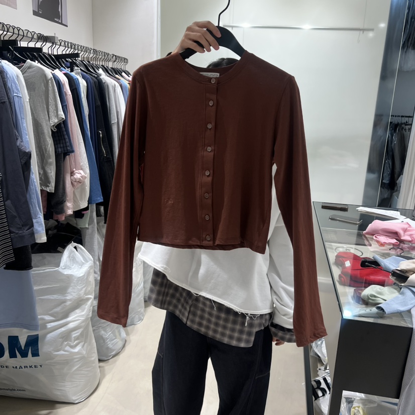 BROT韓國直郵女士新款休閑熱賣人氣時尚26春夏長袖T恤羊毛衫BROT長袖T恤圖色2