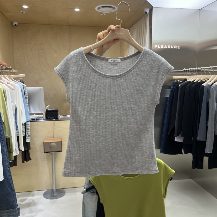 PLEASURE韓國代購女裝新款熱賣時尚人氣休閑職業推薦26春夏T恤PLEASURET恤圖色2