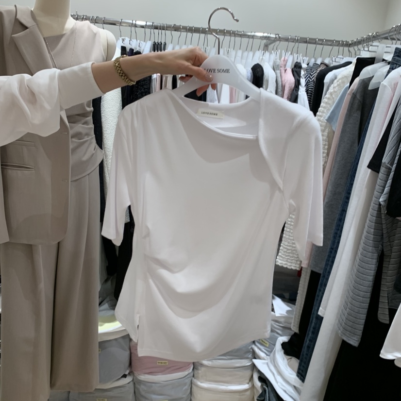 LOVE SOME韓國代購女裝新款職業人氣26春夏休閑時尚推薦T恤LOVE SOMET恤圖色2