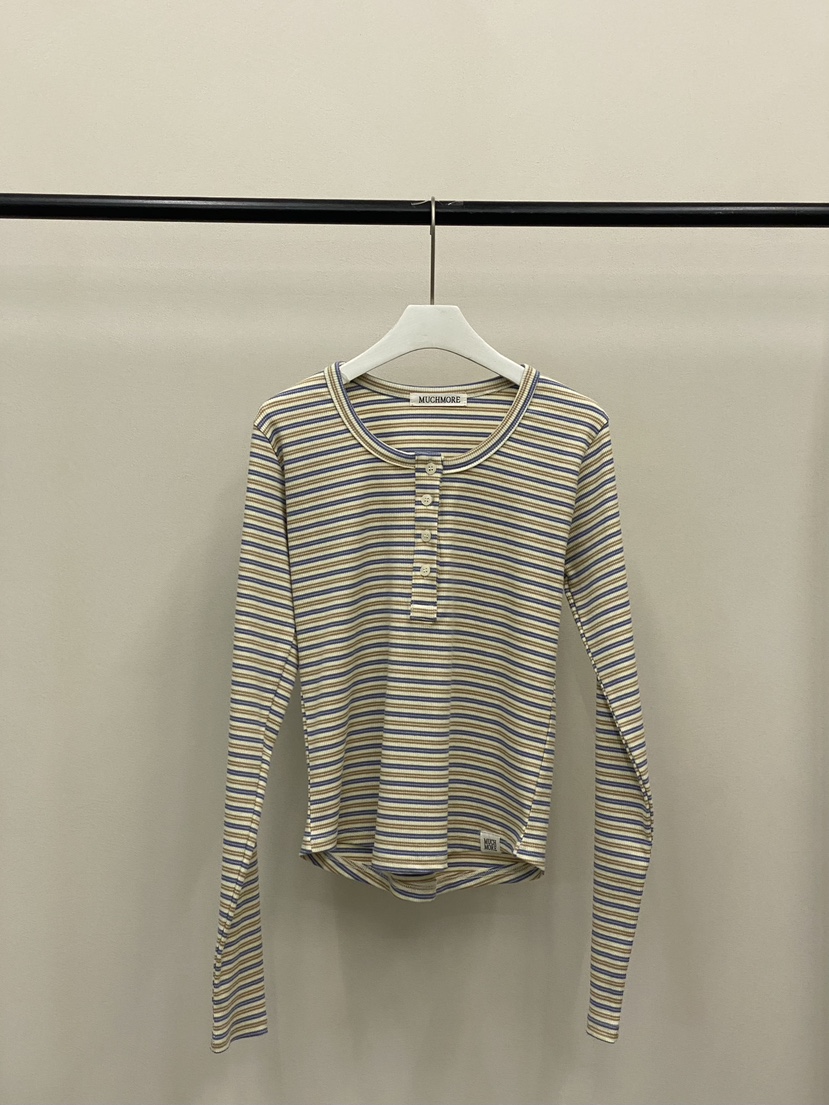 MUCH MORE/JACKPOT韓國直郵女士新款推薦休閑長袖T恤紐扣MUCH MORE/JACKPOT長袖T恤圖色3