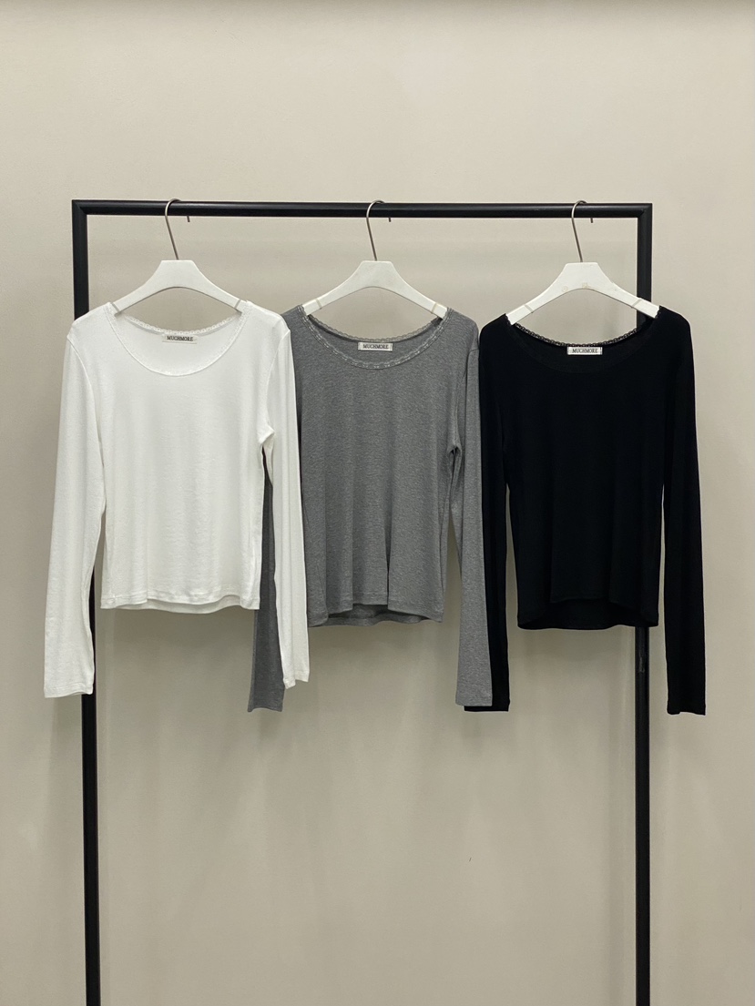 MUCH MORE/JACKPOT韓國直郵實拍女裝新款職業26春夏長袖T恤MUCH MORE/JACKPOT長袖T恤