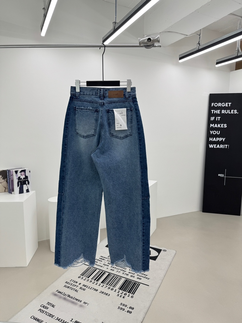 RED-A韓國東大門代購女裝新款推薦時尚職業休閑26春夏牛仔褲RED-A牛仔褲