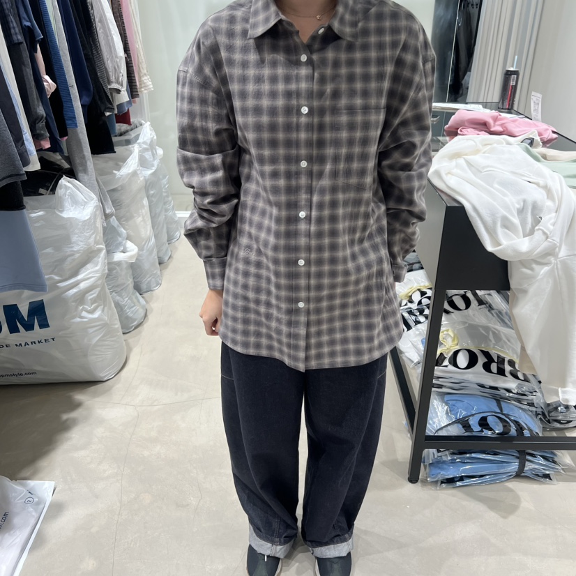 BROT韓國東大門直郵女裝新品休閑熱賣26春夏襯衫蕾絲衫格紋BROT襯衫/蕾絲衫圖色2