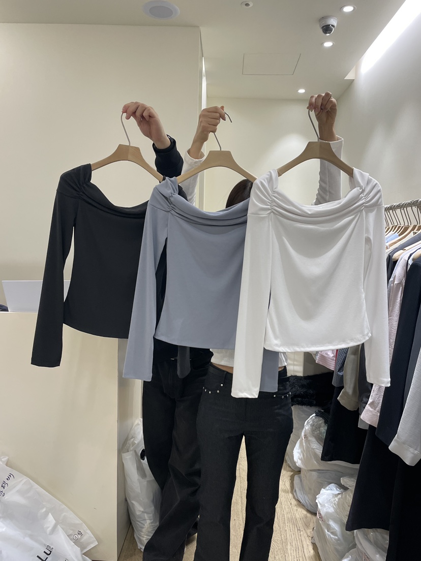 FLOWER-L韓國東大門直郵女裝新款26春夏職業熱賣長袖T恤FLOWER-L長袖T恤