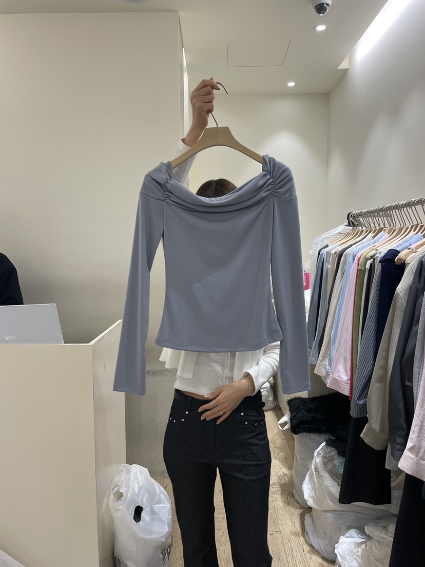 FLOWER-L韓國東大門直郵女裝新款26春夏職業熱賣長袖T恤FLOWER-L長袖T恤圖色2