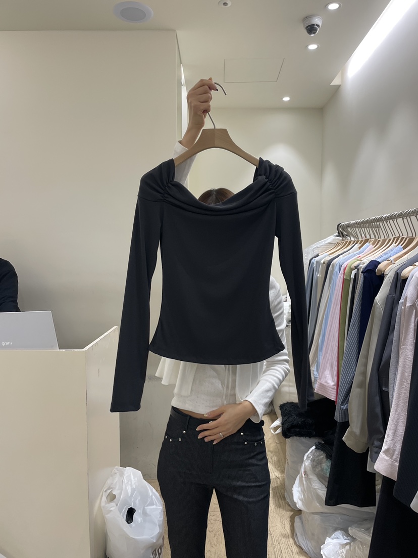 FLOWER-L韓國東大門直郵女裝新款26春夏職業熱賣長袖T恤FLOWER-L長袖T恤圖色3