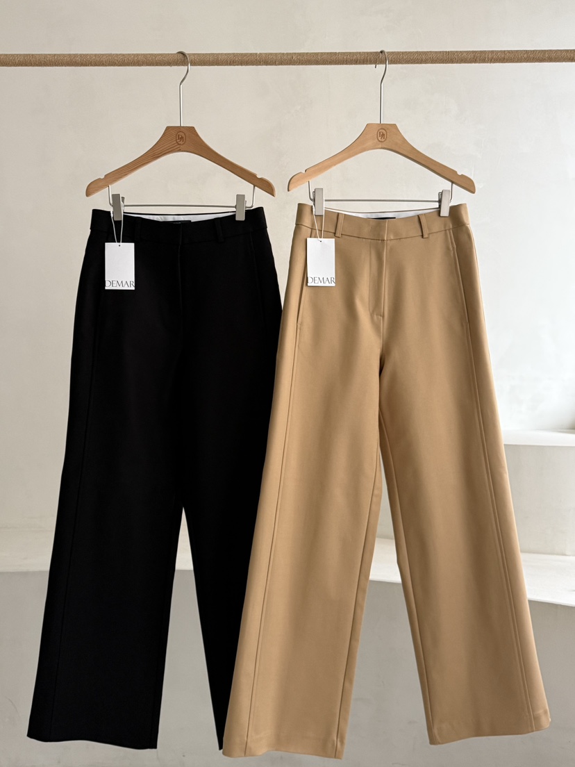 DEMAR韓國東大門代購女裝新款職業熱賣推薦26春夏休閑褲直筒褲DEMAR休閑褲