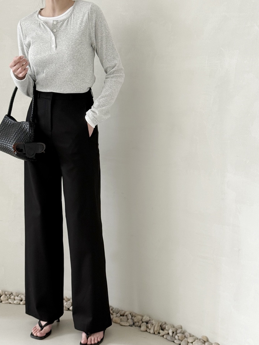 DEMAR韓國東大門代購女裝新款職業熱賣推薦26春夏休閑褲直筒褲DEMAR休閑褲