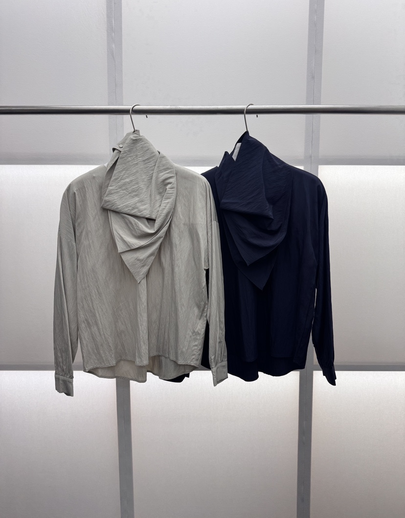 MILUI韓國直郵實拍女士新款推薦熱賣休閑襯衫蕾絲衫含圍巾MILUI襯衫/蕾絲衫