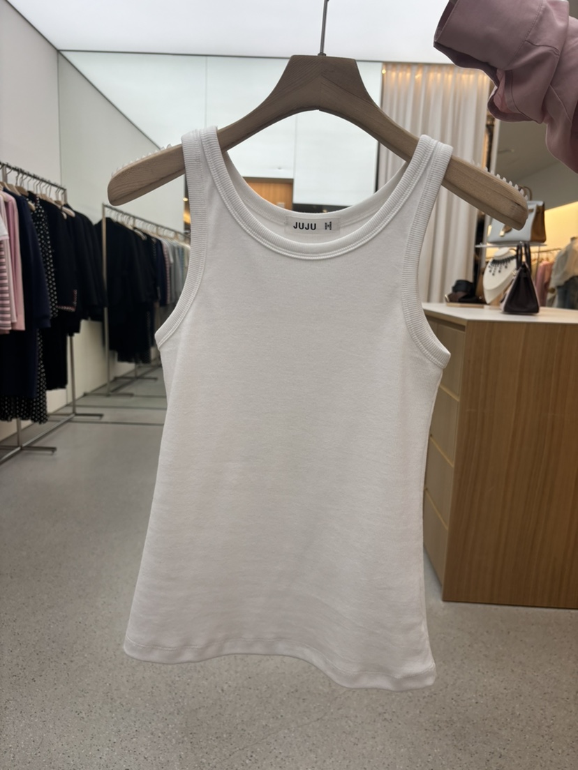 JUJU韓國直郵實拍女裝新品休閑26春夏熱賣推薦職業吊帶背心JUJU吊帶/背心圖色1