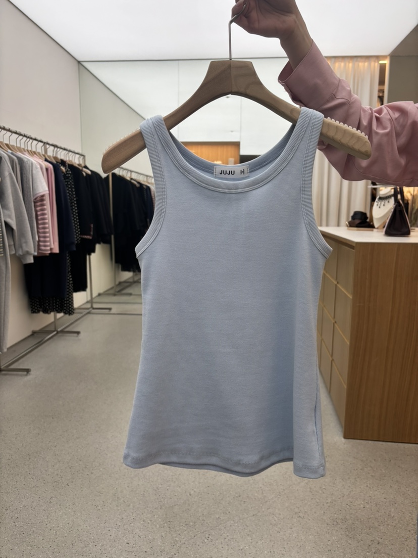 JUJU韓國直郵實拍女裝新品休閑26春夏熱賣推薦職業吊帶背心JUJU吊帶/背心圖色2