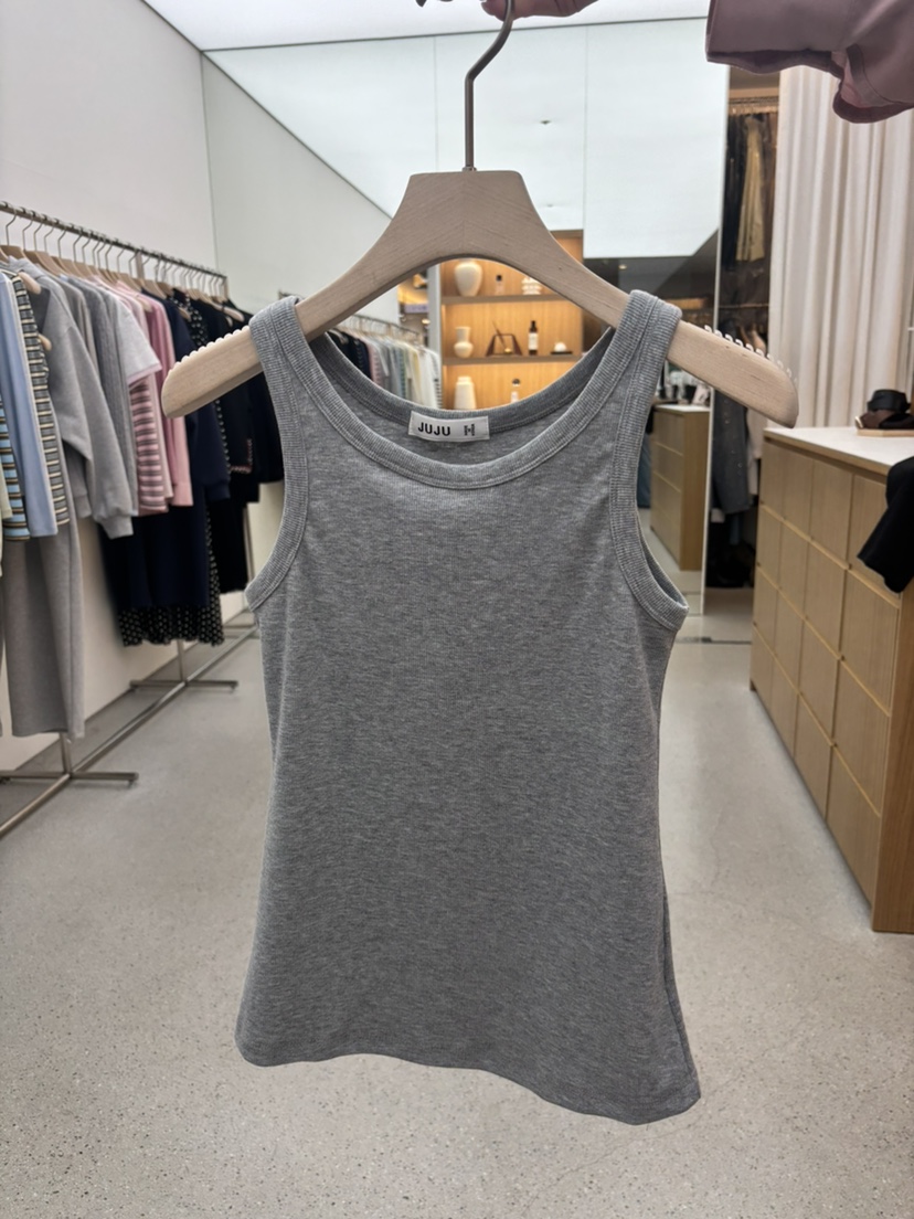 JUJU韓國直郵實拍女裝新品休閑26春夏熱賣推薦職業吊帶背心JUJU吊帶/背心圖色4
