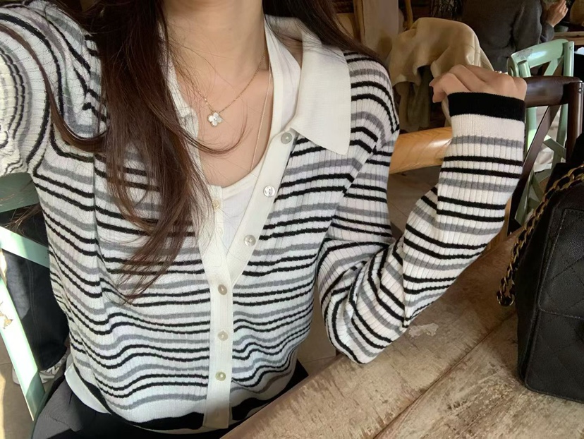 LA CREME韓國直郵實拍女裝新品熱賣推薦26春夏職業針織衫LA CREME針織衫