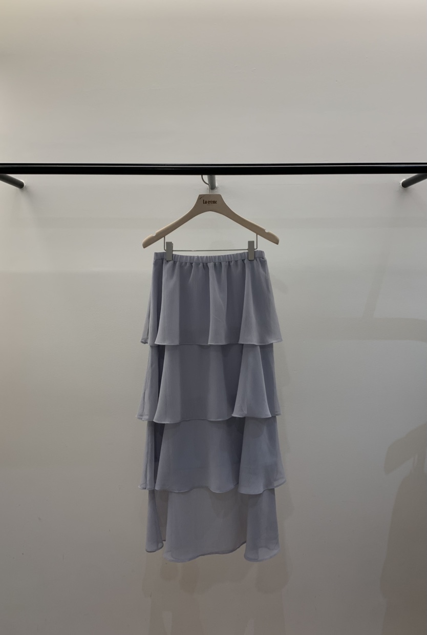 LA CREME韓國直郵實拍女裝新品職業時尚推薦休閑長裙雪紡LA CREME長裙圖色1