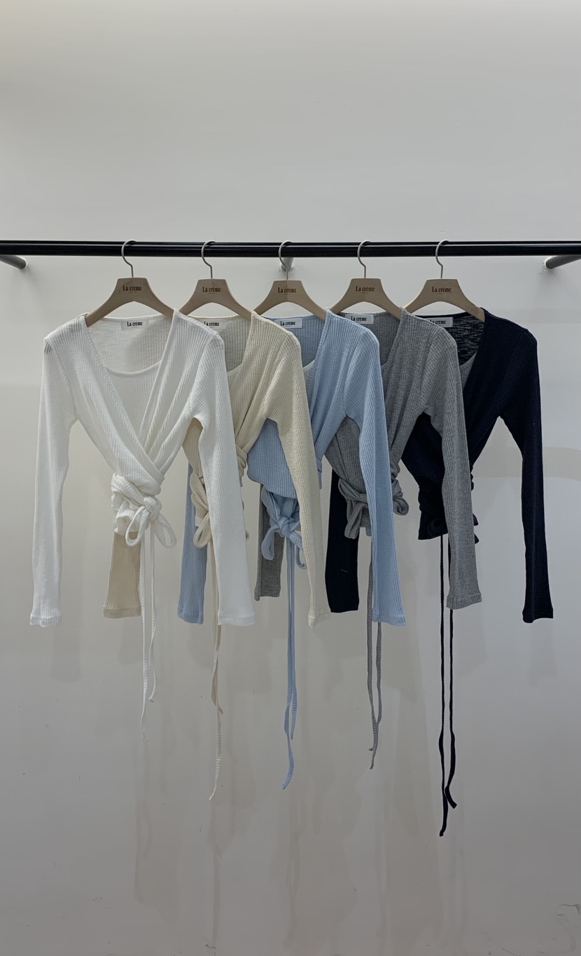 LA CREME韓國代購女士新款時尚熱賣休閑推薦針織衫假兩件LA CREME針織衫