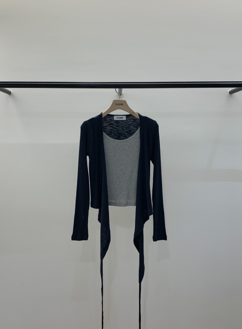LA CREME韓國代購女士新款時尚熱賣休閑推薦針織衫假兩件LA CREME針織衫圖色4