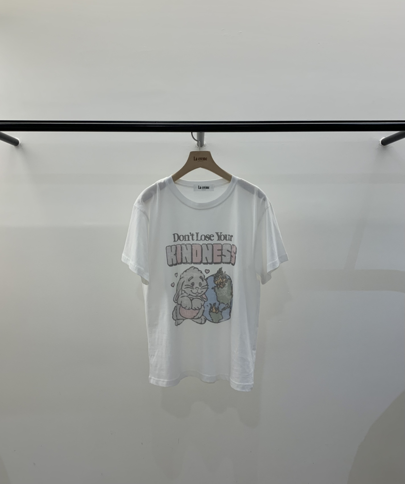 LA CREME韓國東大門直郵女裝新款熱賣時尚職業人氣T恤兔子LA CREMET恤圖色1