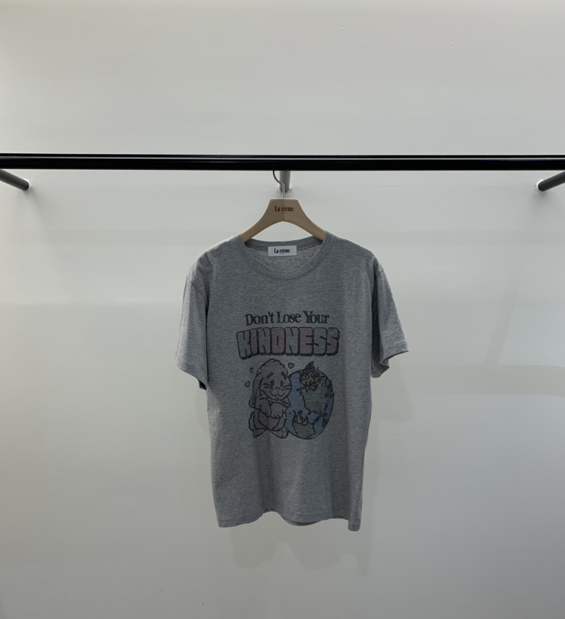 LA CREME韓國東大門直郵女裝新款熱賣時尚職業人氣T恤兔子LA CREMET恤圖色2