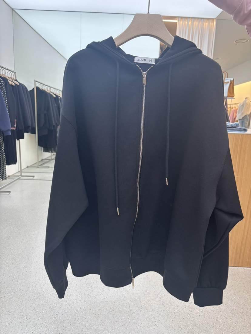 JUJU韓國東大門直郵女裝新品休閑推薦人氣衛衣連帽拉鏈衫JUJU衛衣圖色4