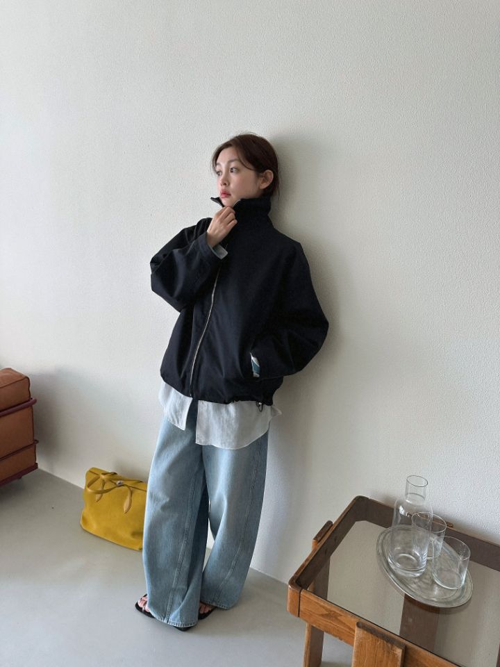 MARE韓國直郵實拍女裝新款26春夏職業推薦休閑時尚夾克高領MARE夾克圖色1