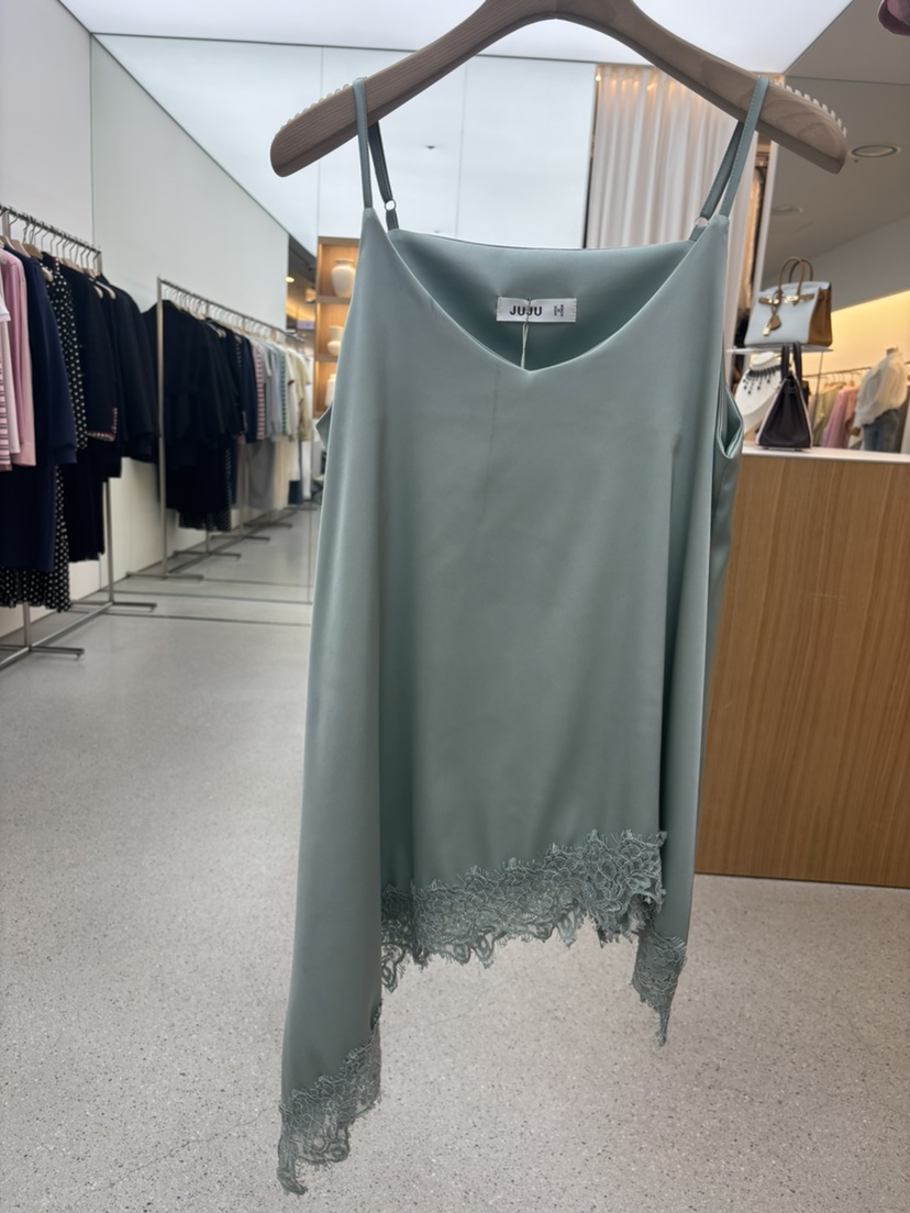 JUJU韓國直郵實拍女裝新款熱賣推薦26春夏人氣吊帶背心蕾絲JUJU吊帶/背心圖色3