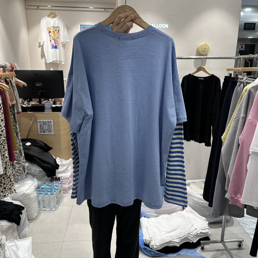 J.BALLOON韓國東大門代購女裝新款熱賣人氣長袖T恤假兩件J.BALLOON長袖T恤