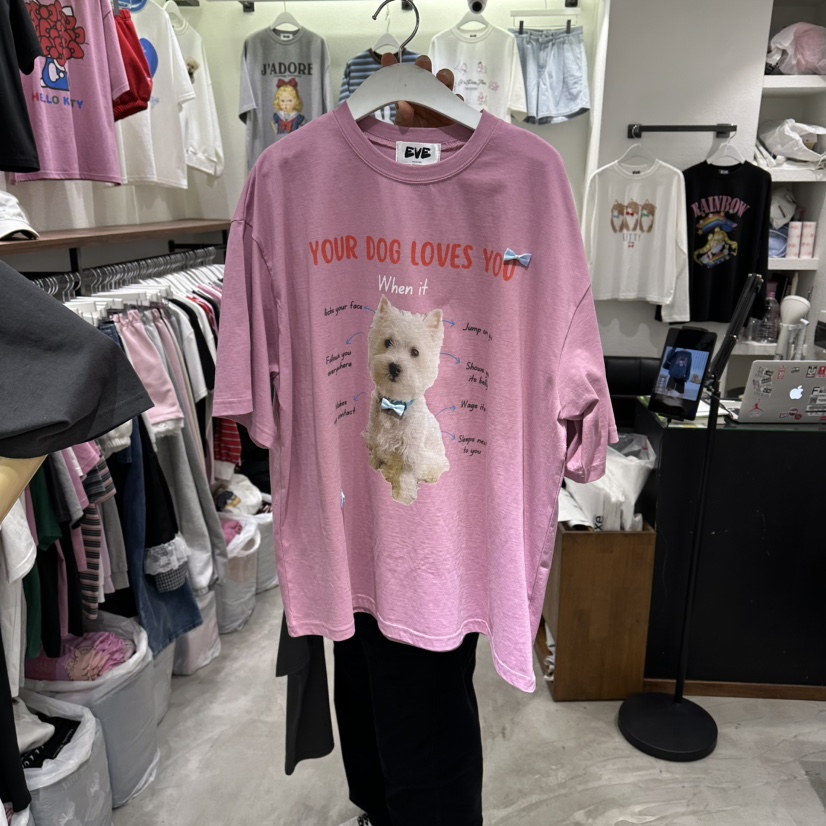 EVE韓國直郵女士新品人氣職業26春夏時尚推薦休閑熱賣T恤EVET恤圖色2