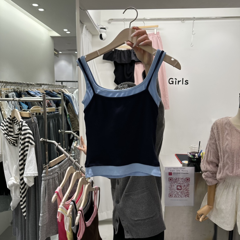 AHOY韓國東大門直郵女裝新款時尚職業推薦熱賣休閑吊帶背心AHOY吊帶/背心