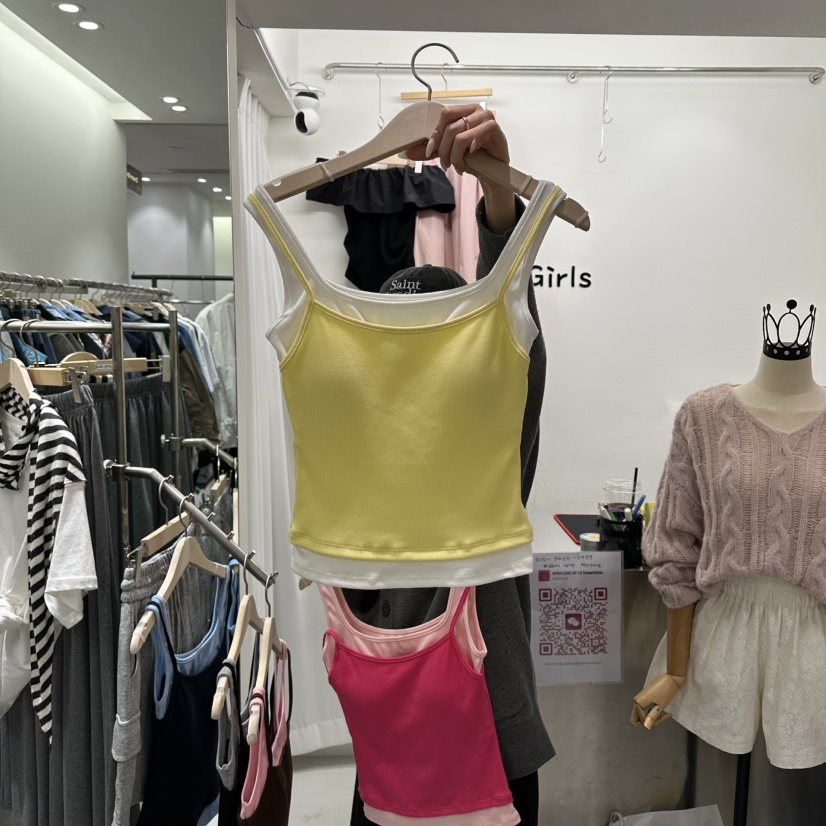 AHOY韓國東大門直郵女裝新款時尚職業推薦熱賣休閑吊帶背心AHOY吊帶/背心圖色1