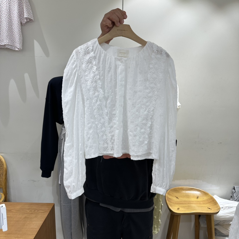ASSEMBLY韓國直郵女裝新款時尚26春夏人氣職業襯衫蕾絲衫ASSEMBLY襯衫/蕾絲衫圖色1