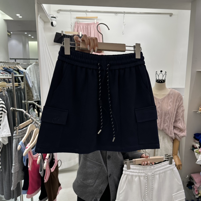 AHOY韓國直郵實拍女士新款時尚推薦人氣熱賣休閑職業裙褲AHOY裙褲圖色4深藍色