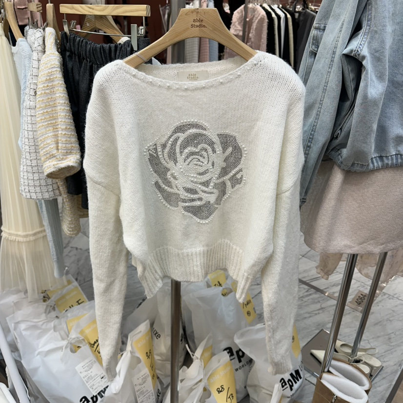 ABLESTUDIO韓國直郵女士新款推薦人氣職業休閑時尚針織衫ABLESTUDIO針織衫圖色1