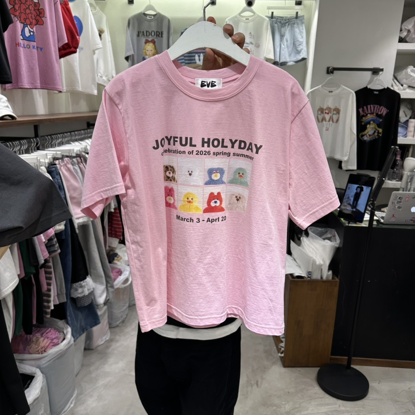 EVE韓國直郵實拍女士新品人氣推薦26春夏熱賣休閑時尚T恤EVET恤圖色2