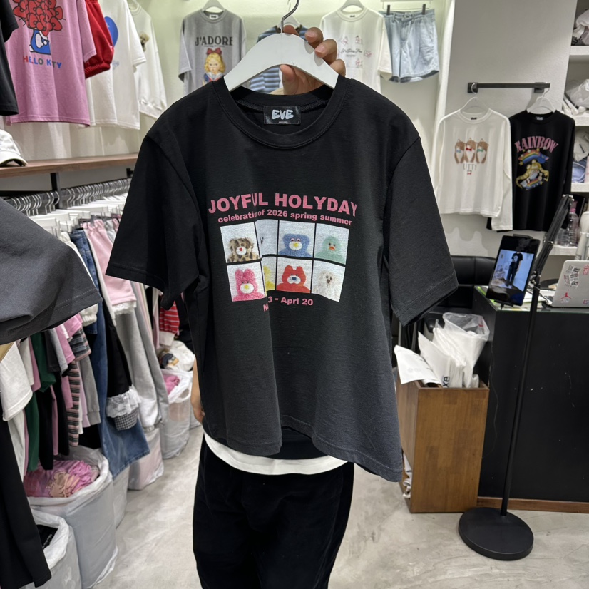 EVE韓國直郵實拍女士新品人氣推薦26春夏熱賣休閑時尚T恤EVET恤圖色3